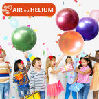 5 ballons brillants ronds 56cm pour vos fêtes